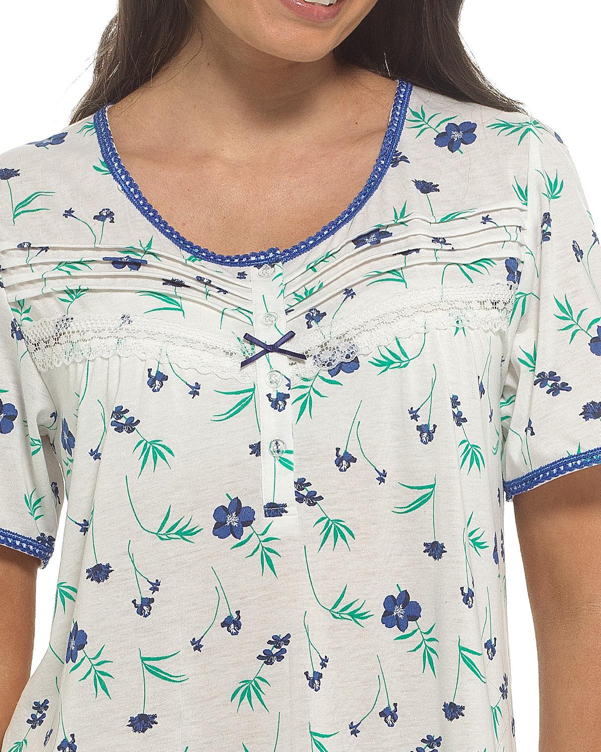 Slumber Hut Womens Short Sleeve Floral Nightie