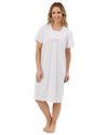 Marlon Womens Harvest Floral 40" Short Sleeve Nightie