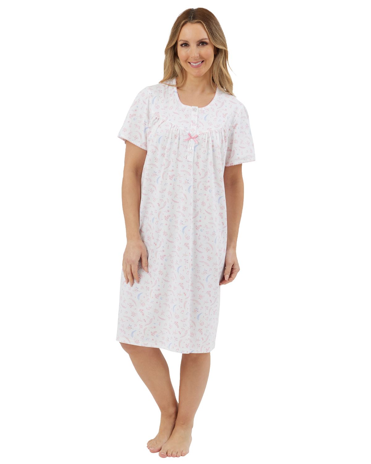 Marlon Womens Harvest Floral 40" Short Sleeve Nightie