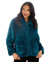 Undercover Womens Waffle Fleece Zip Bed Jacket