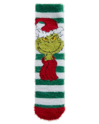 2 Pairs Womens Grinch Stripey Feather Cosy Socks 4-8