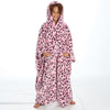 Huggable Girls Leopard Print Oversized Blanket Poncho