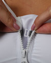 Gemm Womens Zip Sports Bra - White