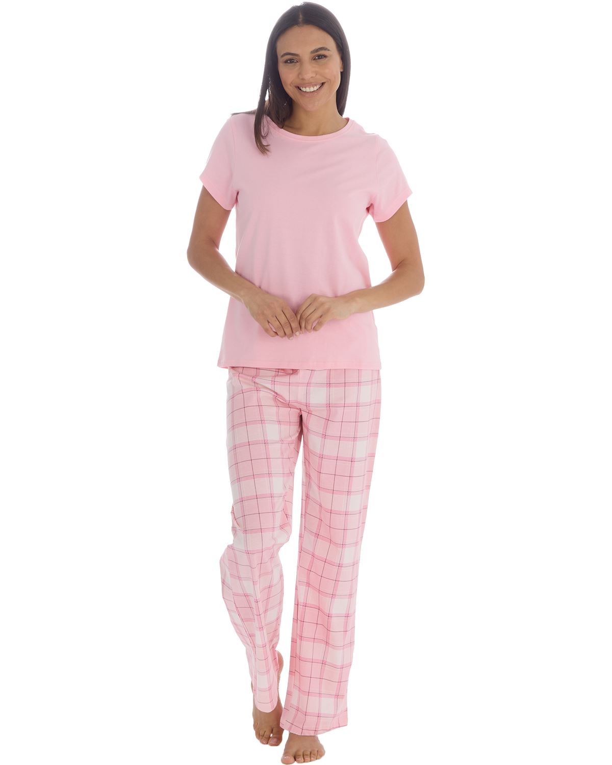 Forever Dreaming Womens Short Sleeve Tee & Long Cotton Pyjamas