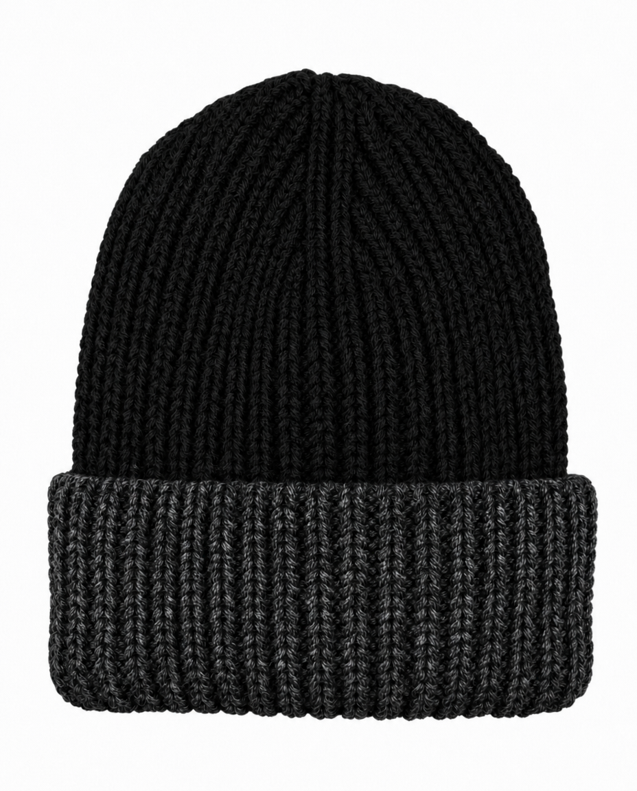 Pro Climate Mens Turn Up Chunky Knit Beanie Hat
