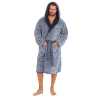 Slumber Hut Mens Sherpa Fleece Dressing Gown