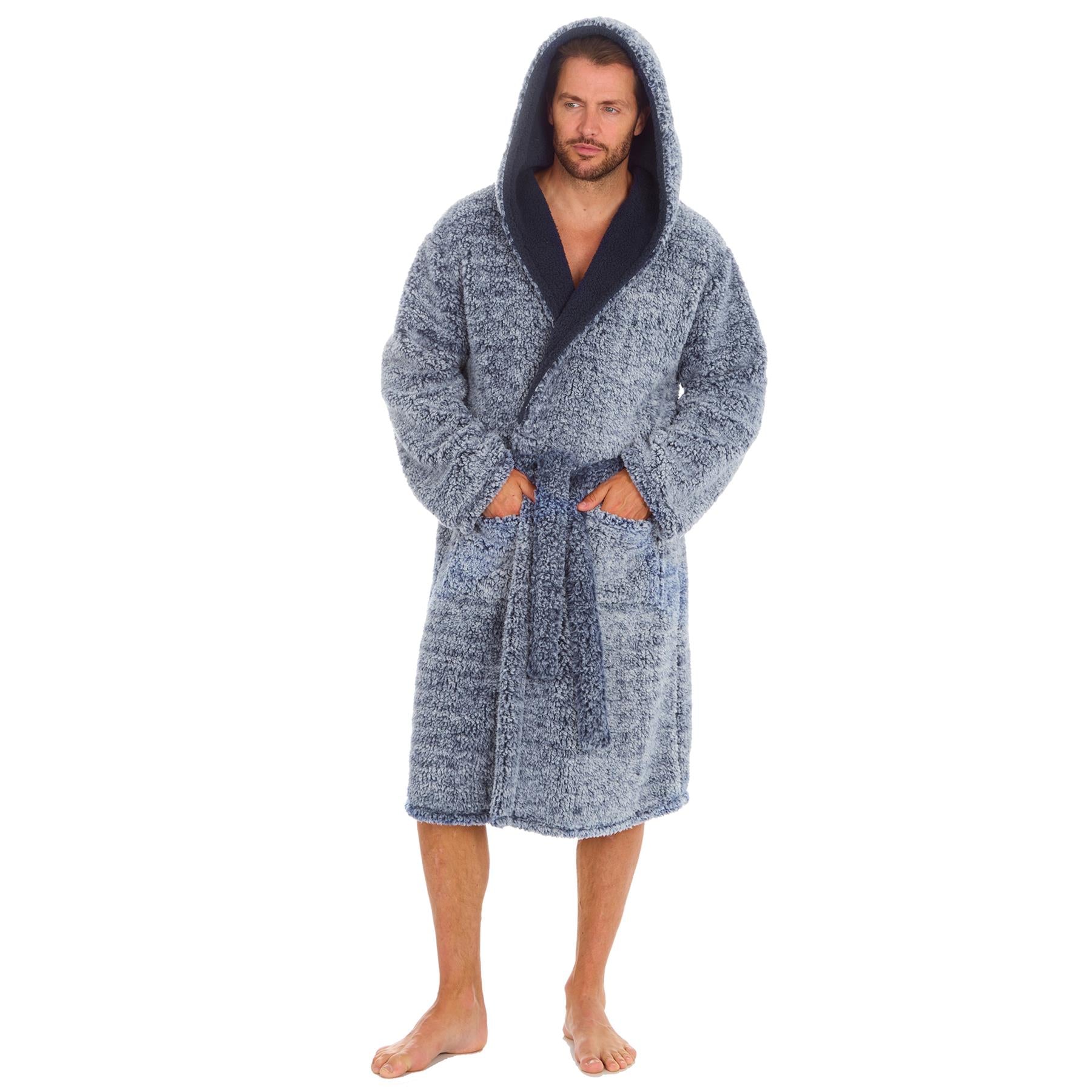 Slumber Hut Mens Sherpa Fleece Dressing Gown
