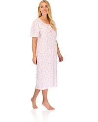 La Marquise Womens 'Vintage Blossoms' Short Sleeve Nightie