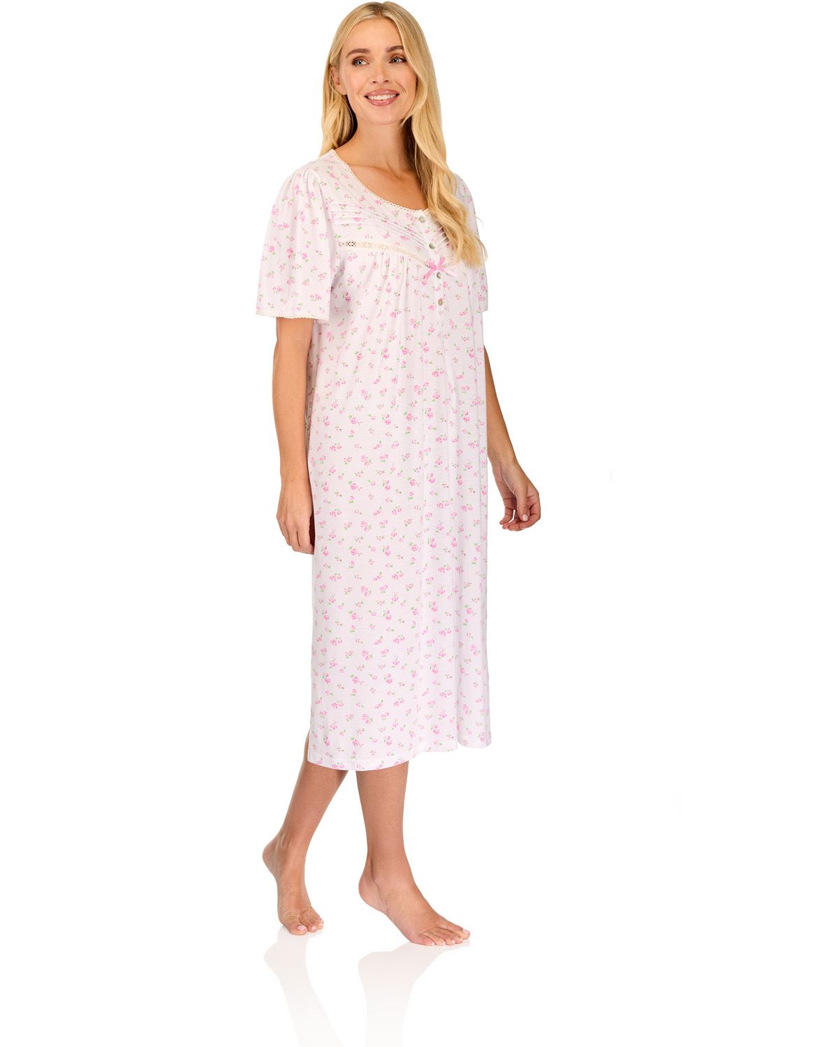 La Marquise Womens 'Vintage Blossoms' Short Sleeve Nightie