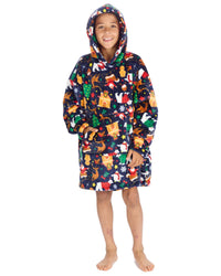 Huggable Unisex Christmas Print Oversized Hoodie