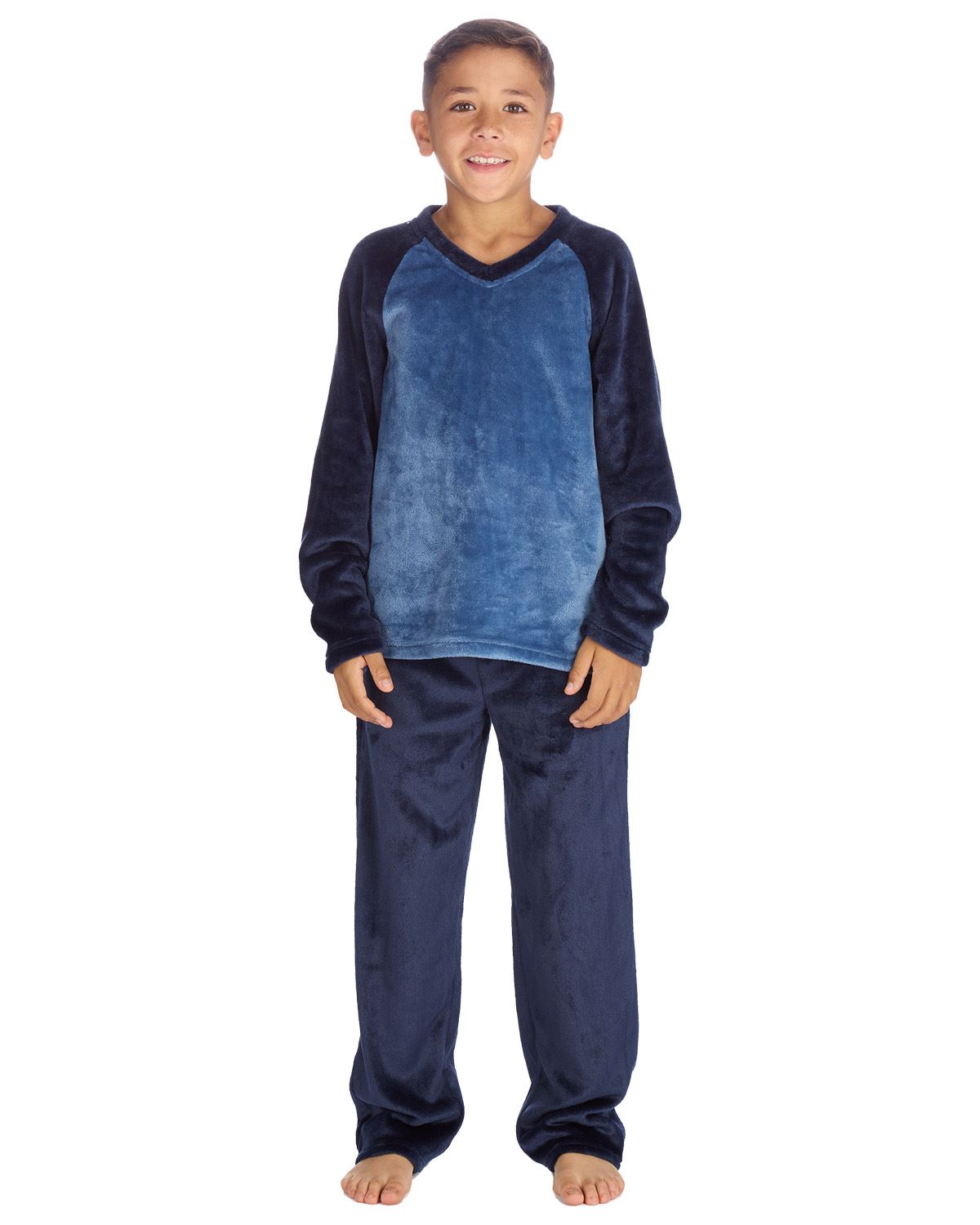 Cargo Bay Boys Polished Fleece Plain Pyjamas