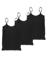 Anucci Womens 3 Pack Cotton Rich Vest Tops