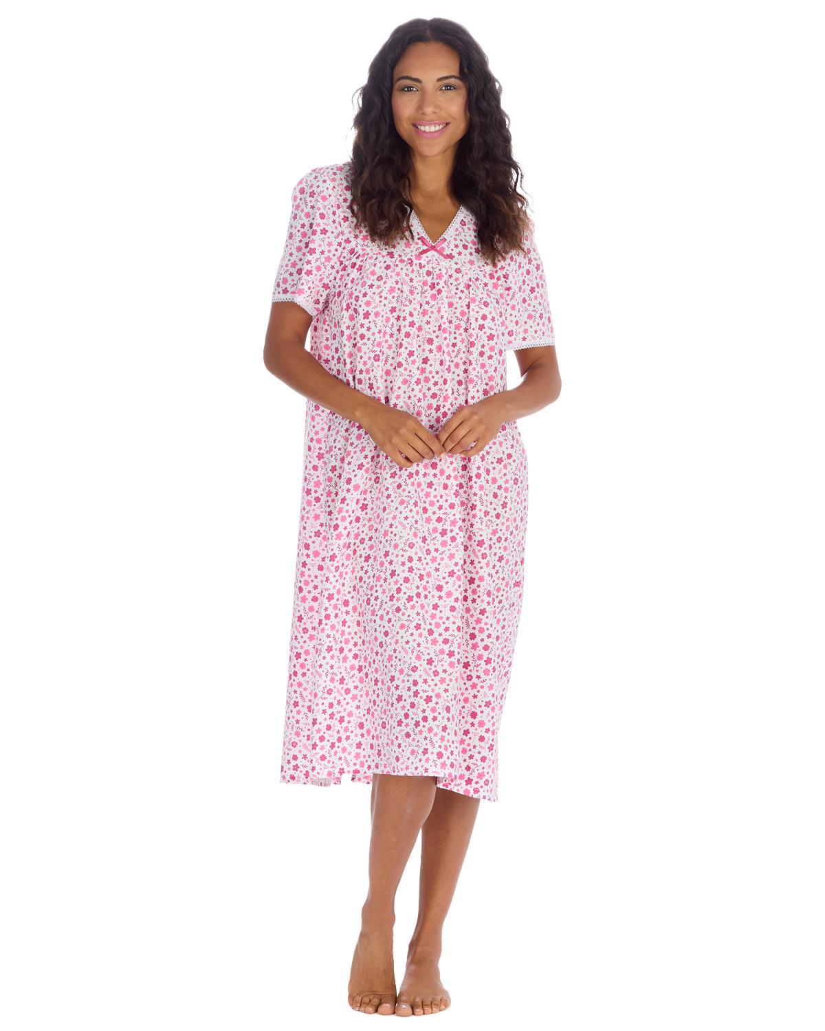 Countess Christie Womens Open Back Woven Poplin Nightie