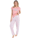 Ladies Sweet Dreams Blossom Star Print Pyjama Set