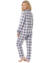 Indigo Sky Womens 100% Cotton Wincyette Button Pyjamas