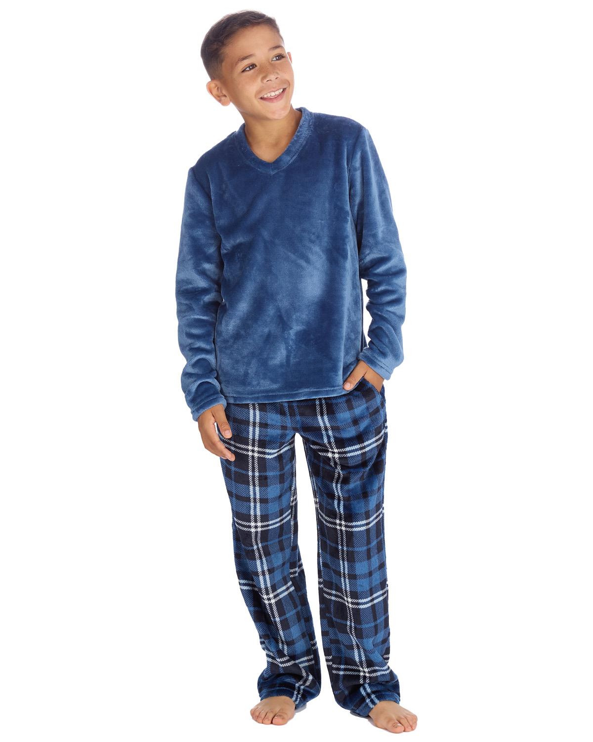 Cargo Bay Boys Polished Fleece Check Pyjamas