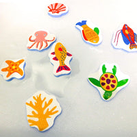 Kids Bath Toys - Stickers and Fishing Rod Set