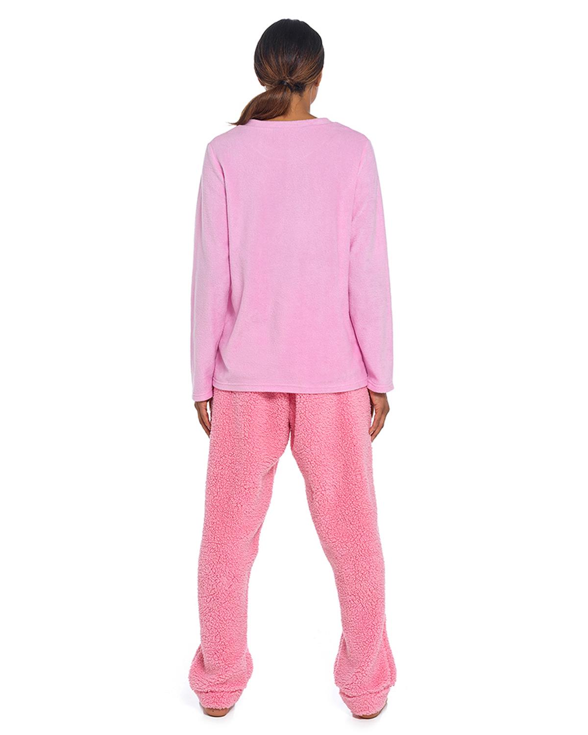 Foxbury Womens Pink Bunny Fleece Pyjamas – Slumber Hut