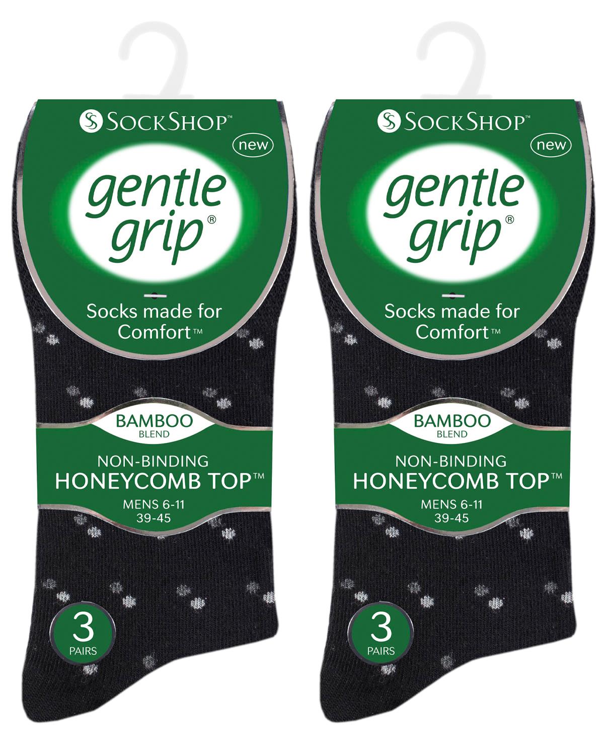 SockShop 6 Pairs Mens Gentle Grip Bamboo Socks