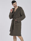Loungeable Mens Fleece Lined Waffle Dressing Gown