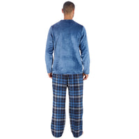 Cargo Bay Mens Polished Fleece Check Pyjamas