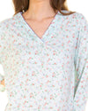 La Marquise Womens Pleated Susan Long Sleeve Nightie