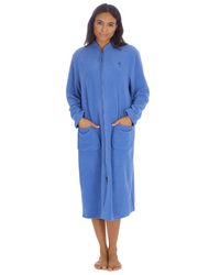 Slumber Hut Womens Zip Fleece Dressing Gown