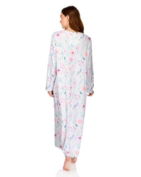 La Marquise Womens 'Watercolours' 43" & 50" Long Sleeve Jersey Nightie