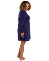 Indigo Sky Womens Bright Animal Trim Plain Nightdress