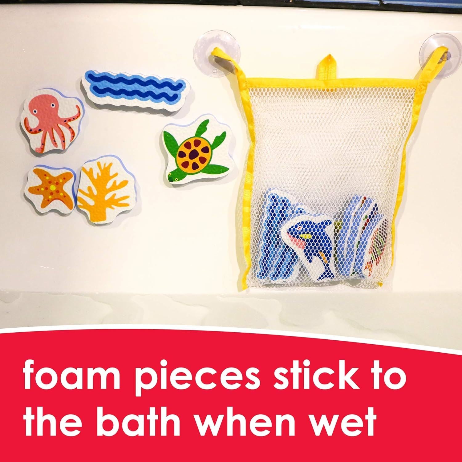 Kids Bath Toys - Stickers and Fishing Rod Set