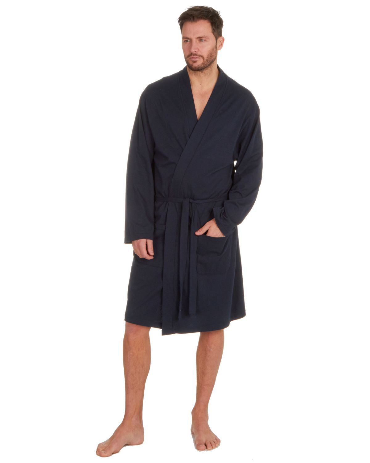 Mens Jersey Lightweight Dressing Gown Slumber Hut Mens Jersey Lightweight Dressing Gown Slumber Hut