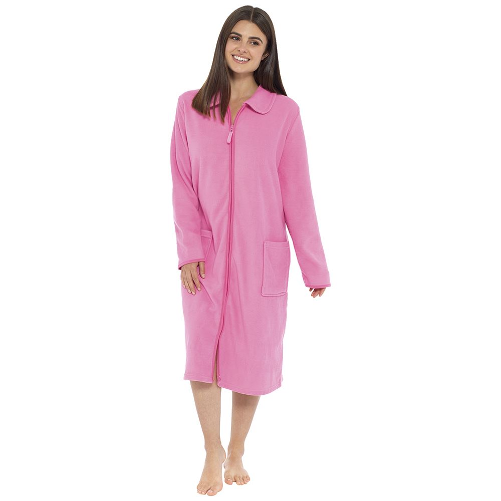 Undercover Womens Zip Fleece Dressing Gown