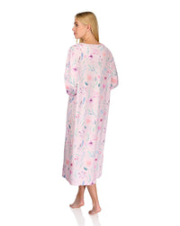 La Marquise Womens 'Watercolours' 43" & 50" Long Sleeve Jersey Nightie