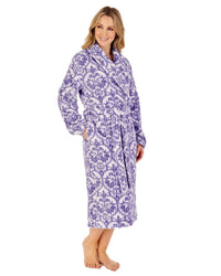 Slenderella Womens Printed Waffle Fleece Dressing Gown