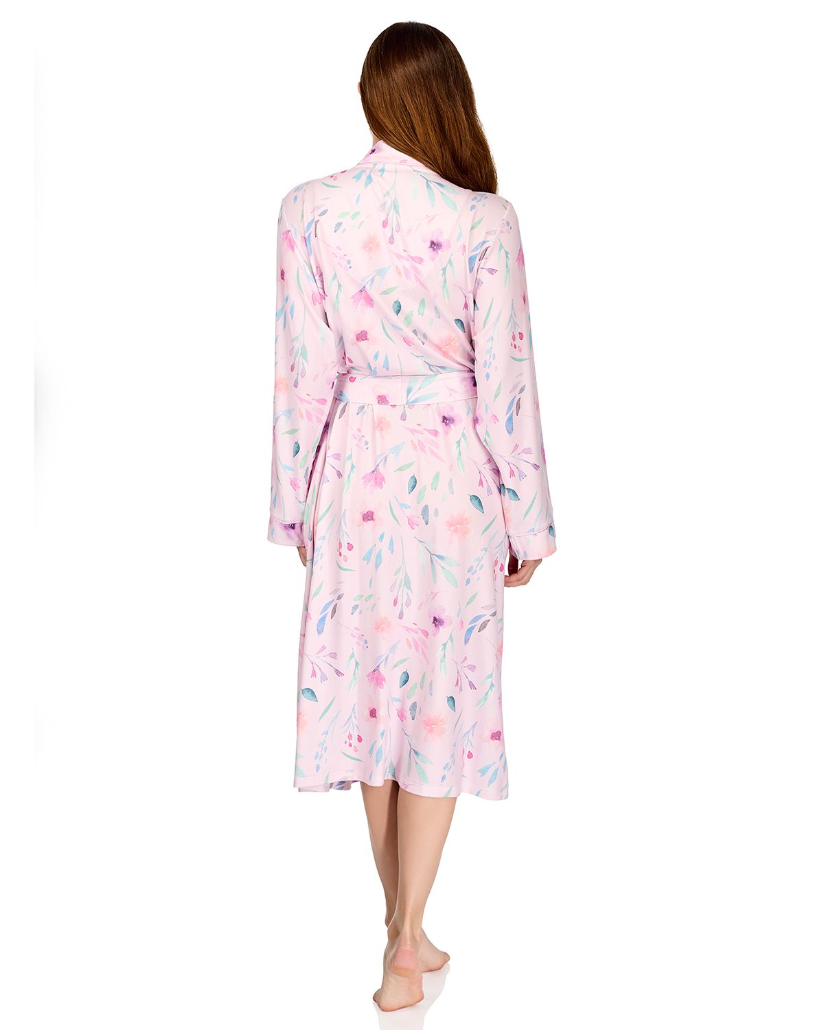 La Marquise Womens 'Watercolours' Long Sleeve Wrap Robe
