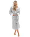 Womens Snowtip Fleece Sherpa Trim Dressing Gown