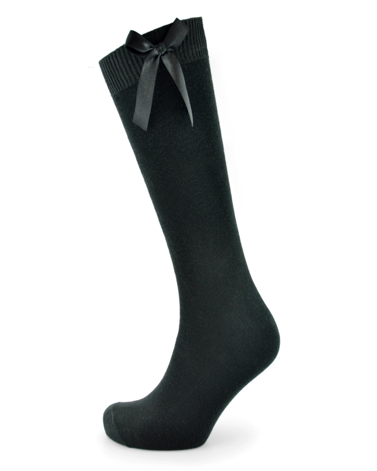 6 Pairs Girls Knee High Satin Bow Socks
