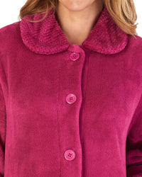 Slenderella Womens 46" Mini Waffle Button Dressing Gown