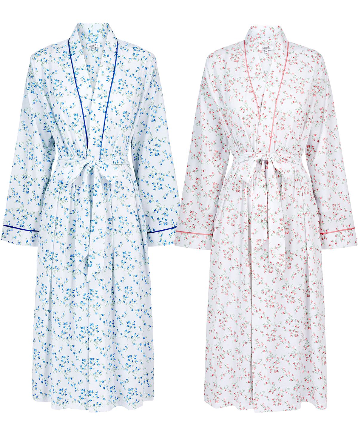 La Marquise 'Moonlit Tulip' Piped Long Sleeve Wrap