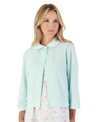 Slenderella Womens Waffle Button Bed Jacket
