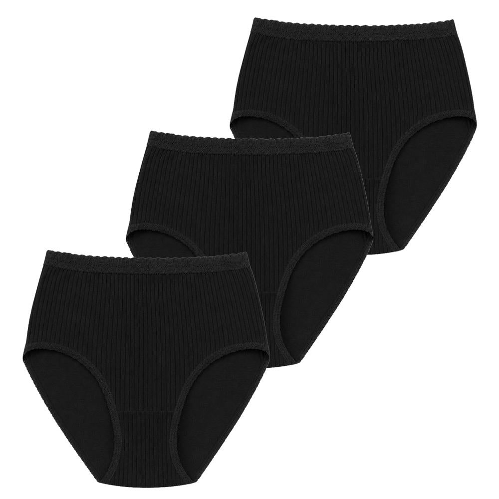 Anucci Womens Lace Trim Full Briefs