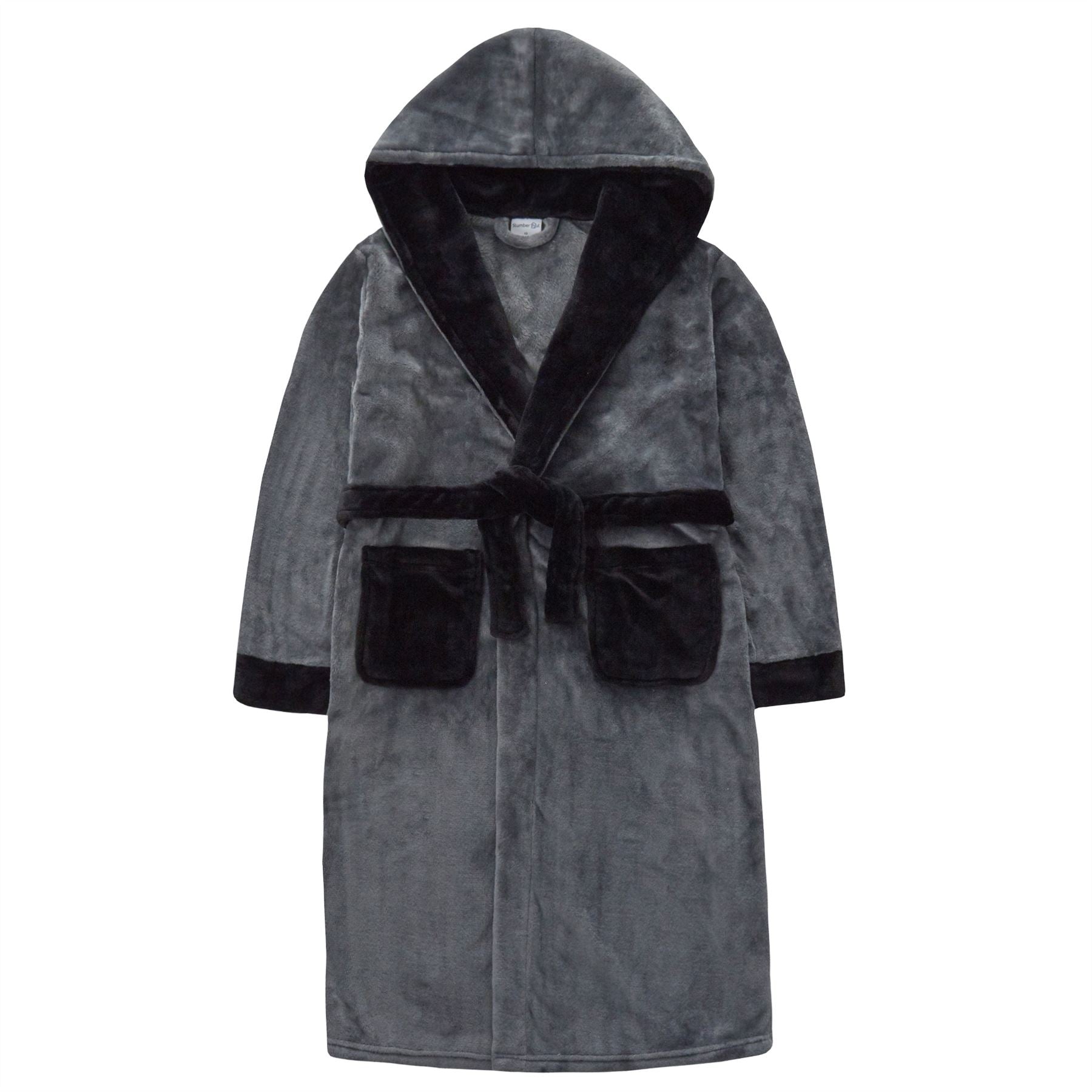 Slumber Hut Boys Contrast Hooded Dressing Gown