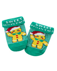 Festive Socks 3 Pairs Baby Xmas Cotton Rich Socks In Bag