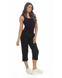 Indigo Roc Womens Cropped Linen Trousers