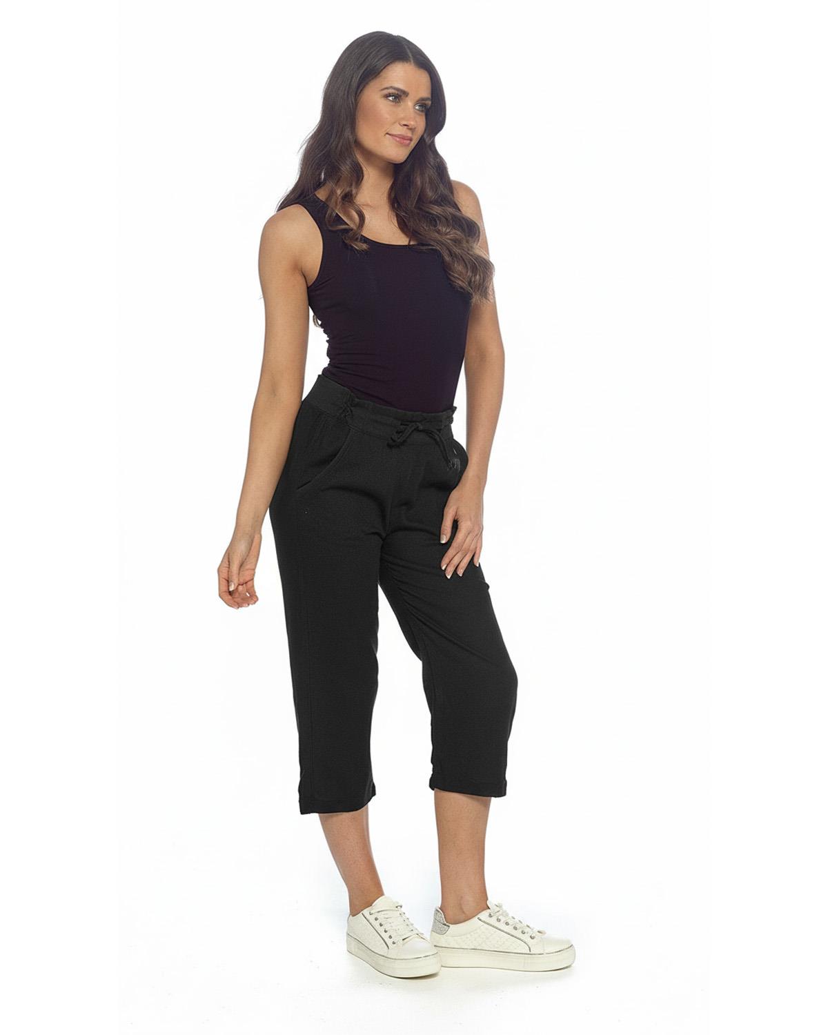 Indigo Roc Womens Cropped Linen Trousers