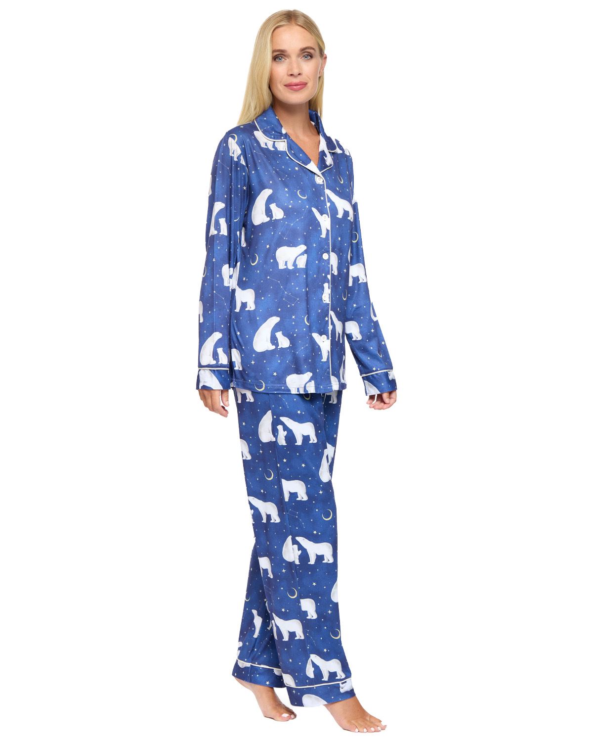 La Marquise Womens 'Cosy Wonders' Button Pyjamas