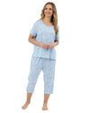Marlon Womens Floral Jersey Cropped Pyjamas