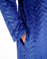 Slenderella Womens Embossed Zip Dressing Gown