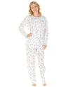 La Marquise Womens Floral Cuddleknit Jersey Pyjamas