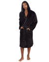 Huggable Mens Contrast Flannel Fleece Hooded Robe